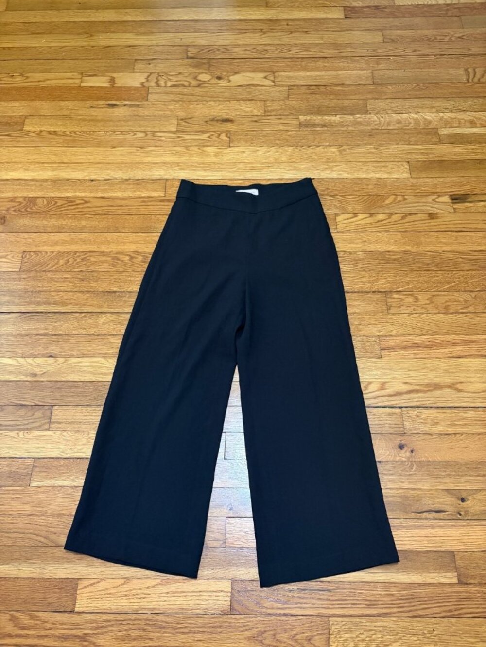 Philosophy Womens Wide Leg Cropped Dress Pants Size 2 Black Career Trousers